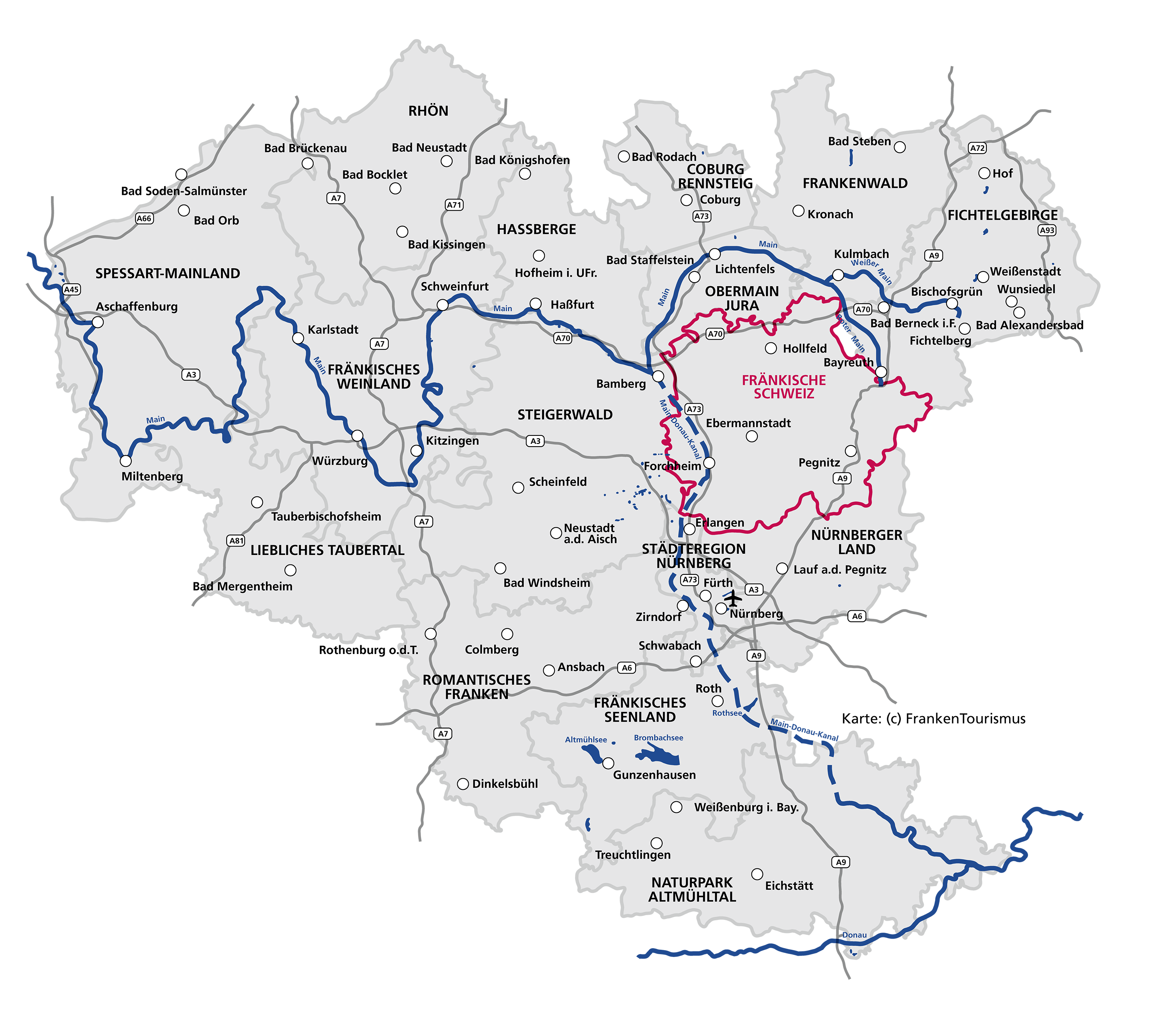 Karte Fränkische Schweiz